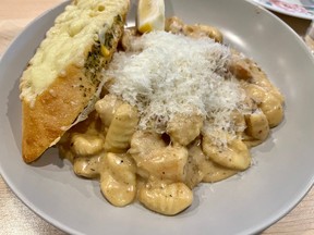 Gnocchi in confit garlic cream sauce at DreamLand Cafe on Preston Street.