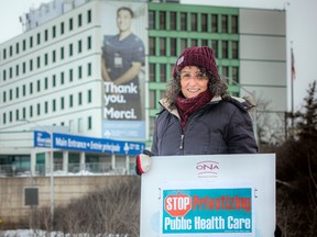 Rachel Muir, local bargaining unit president with the Ontario Nurses Association at The Ottawa Hospital, expects to see similar models to the new private use of Riverside campus operating rooms set up around Ontario.
