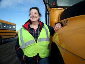 Sandra Moore, 56, is a Catholic school board trustee who addressed her need to get out of the house in 2021 and the shortage of school bus drivers by becoming one. She's been working the 25-30 hour work weeks ever since and loving it.