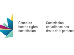 The Canadian Human Rights Commission logo is seen in this undated handout. A union representing public service lawyers says the government has found discrimination and systemic racism at play in an institution specifically designed to root it out.