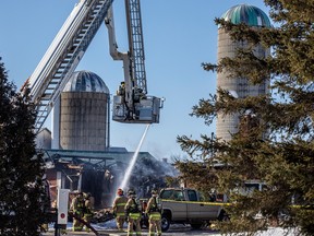 Ottawa Fire Services at scene of fatal fire on First Line Rd. Sunday, April 2, 2023.