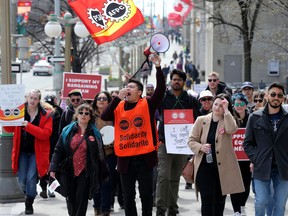 PSAC members were present on the picket lines this week in downtown Ottawa. No remote striking allowed.