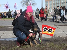 Kristen Dodds and her Toopy were showing their support in Ottawa on Tuesday, April 25, 2023.