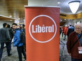 Signage is photographed at the Ontario Liberal Party's 2023 Annual Meeting at the Hamilton Convention Centre in Hamilton, Ont., on Sunday, March 5, 2023. The OLP is set to announce its new leader on Dec. 2, 2023.