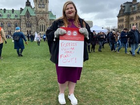 Samantha Basha, a member of the Program and Administrative Services (PA) bargaining team, said she was disappointed to be out striking Wednesday.