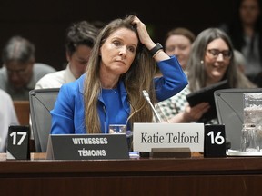 Katie Telford, chief of staff to the prime minister, appears as a witness at the Standing Committee on Procedure and House Affairs looking at foreign interference, April 14, 2023, in Ottawa on April 14, 2023.