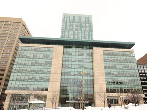 A January file photo of the Treasury Board of Canada Secretariat headquarters on Elgin Street in Ottawa.