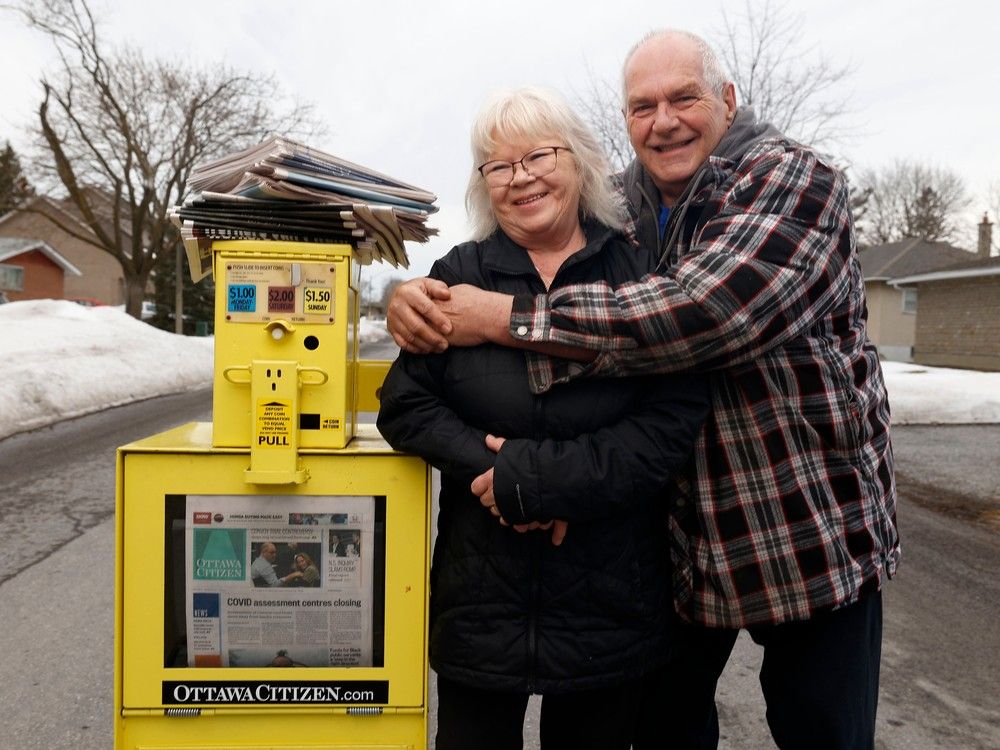 Elaine and Bob have been delivering the Ottawa Citizen newspapers for 33 years-- and only missed a single day in that span. The couple are retiring Saturday.