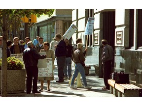 September 27, 1991. Public servants across Canada including those picketing in downtown Windsor on Friday, vow to stay off the job until they get a deal.