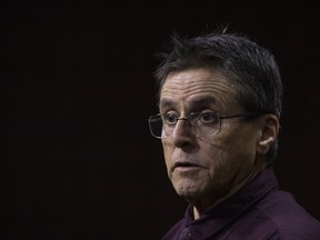Hassan Diab holds a news conference on Parliament Hill, in Ottawa Friday, February 7, 2020. Supporters of Diab are calling on Canada to refuse any new extradition request from France after a court found the Ottawa sociology professor guilty of a 1980 bombing.THE CANADIAN PRESS/Fred Chartrand