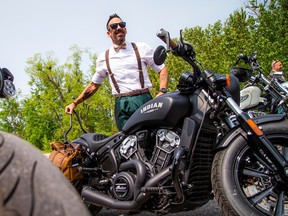 Snappy dresser Ron Major is ready to hit the road ifor Sunday’s Distinguished Gentleman’s Ride. Ashley Fraser, Postmedia