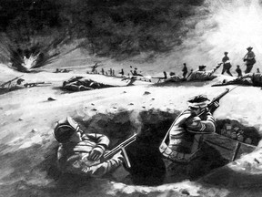 Artist's illustration Kapyong battle