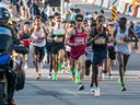 Runners start the marathon Sunday, May 28, 2023, at the Tamarack Ottawa Race Weekend. 