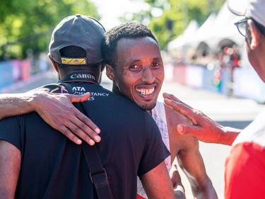 Yihunilign Adane, winner of the marathon