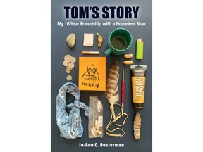 The cover of Jo-Ann Oosterman’s new book, Tom’s Story: My 16 Year Friendship with a Homeless Man.
