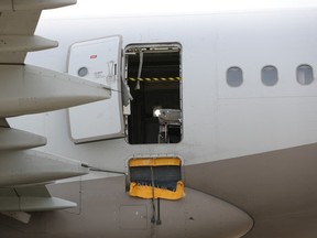 Asiana Airlines' Airbus A321 plane, of which a passenger opened a door on a flight shortly before the aircraft landed