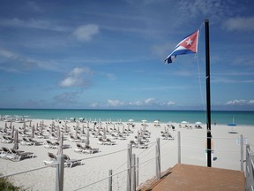 File photo of a beach in Varadero, Cuba, October 23, 2020.