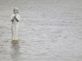 A statue near the Ottawa River in Cumberland on Thursday.