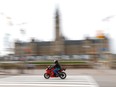 Motorcyclist on Wellington Street