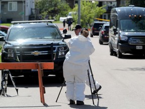 The OPP were investigating a double homicide on Mackay Street in Pembroke on Monday.