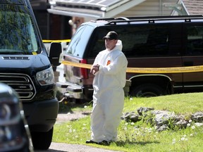 The OPP were investigating a double homicide in Pembroke on Monday.