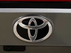 FILE - Shown is a Toyota logo at the Philadelphia Auto Show on Jan. 27, 2023, in Philadelphia. A decade-long data breach in Toyota's much-touted online service put some information on more than 2 million vehicles at risk, the Japanese automaker said Friday, May 12.