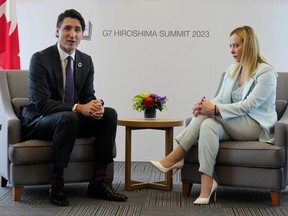 Trudeau talks to Italy's Meloni