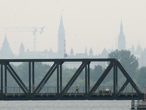 Smog seen from bridge