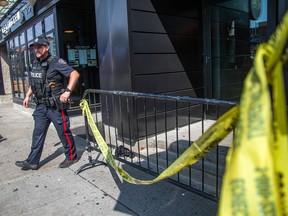 Ottawa police at the scene of a shooting