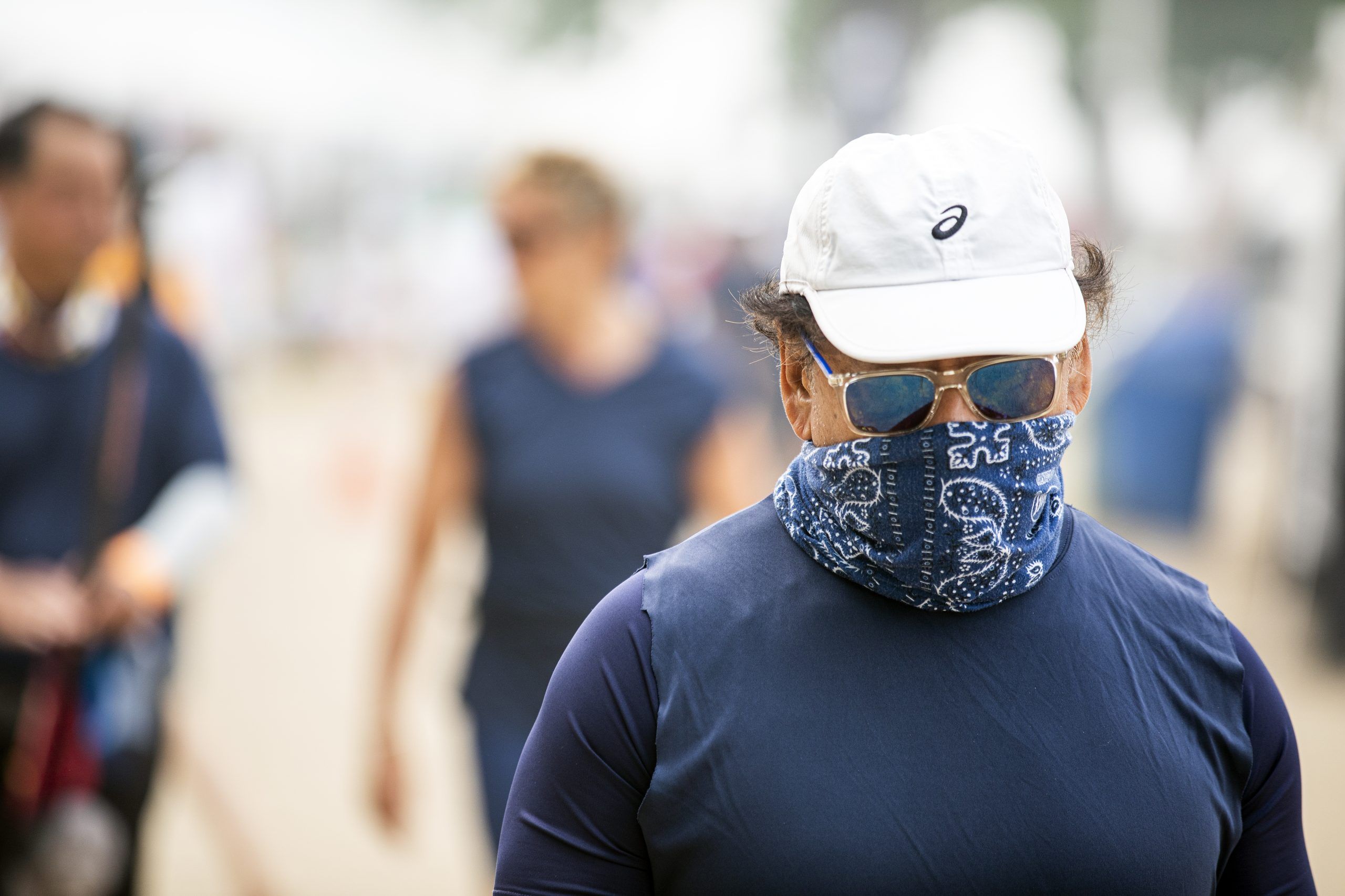Some paddlers chose to wear masks