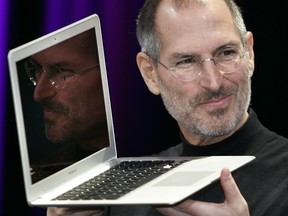 Apple CEO and co-founder Steve Jobs introduces the Macbook Air
