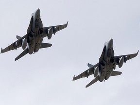 CF-18 jets flyover CFL game