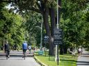 OTTAWA:  Runners, walkers and cyclists were out along the Rideau Canal on both the pathway as well as Queen Elizabeth Driveway that flows right beside, Saturday, July 22, 2023.