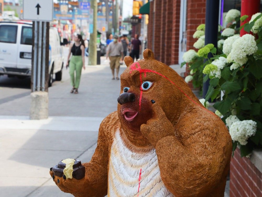 The Chinatown BIA installed nine colourful selfie stations this spring. All have suffered either theft or vandalism.