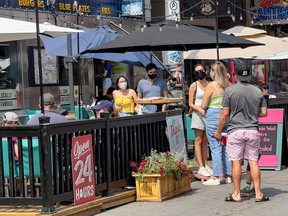 Patrons enjoy patio service in the ByWard Market