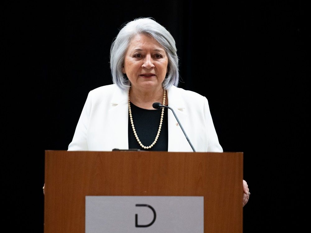 Governor General Mary Simon delivers a keynote address at the Canadian Bar Association's Aboriginal Law conference earlier this year.