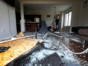 Families near Merak Park checking out the damage to their homes and neighbourhood after a tornado rips through Barrhaven
