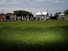 The cemetery adjoining St. Victor church in Alfred, Ont.