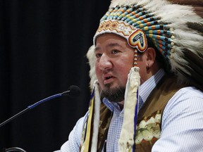 Chief Derek Nepinak speaks at a Special Chiefs Assembly in Winnipeg