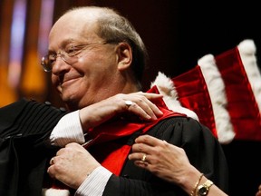 FILE: Hugh Segal receives an honorary doctorate during convocation ceremonies for the University of Ottawa Saturday June 13, 2009 at the National Arts Centre in Ottawa.