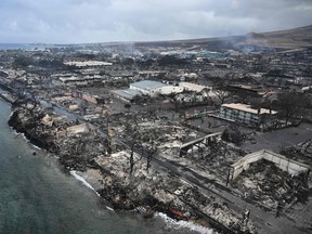 Lahaina in the aftermath of wildfires