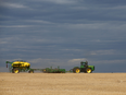 A farmer prepares his crop for the upcoming growing season near Strathmore, Alberta, east of Calgary in 2020. This year, regions south and east of Calgary are the driest in Canada.