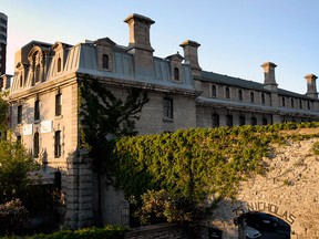 The exterior of the Saintlo Ottawa Jail Hostel.