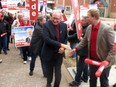 P.E.I. Liberal Party leader Wade MacLauchlan greets supporters