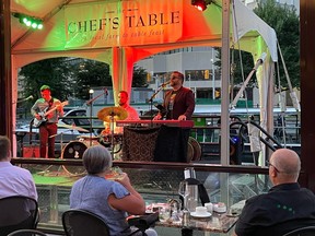 The Jeff Rogers Trio performed for diners on the terrace of the National Arts Centre's 1 Elgin restaurant as part of this year's Chef's Table series.