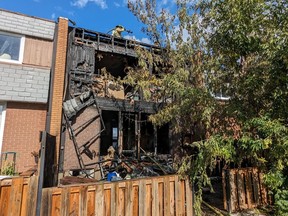 Ottawa firefighters responded to a second alarm fire on Chesterton Drive in Nepean on Monday, Aug. 28, 2023. Scott Stilborn, Ottawa Fire Services