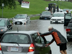 Flooded cars