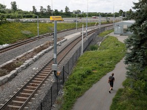 empty LRT track