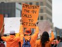 SASKATOON, SK-- From 2021: The streets of downtown Saskatoon were flooded with orange shirts and signs, showing support for the TRC Calls to Action during the TRC Calls to Action Awareness and Education Walk.