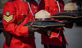 Hats of fallen RCMP